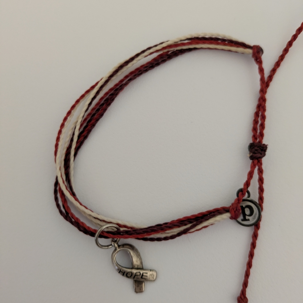Pura Vida Red and Cream Bracelet
